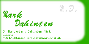mark dahinten business card